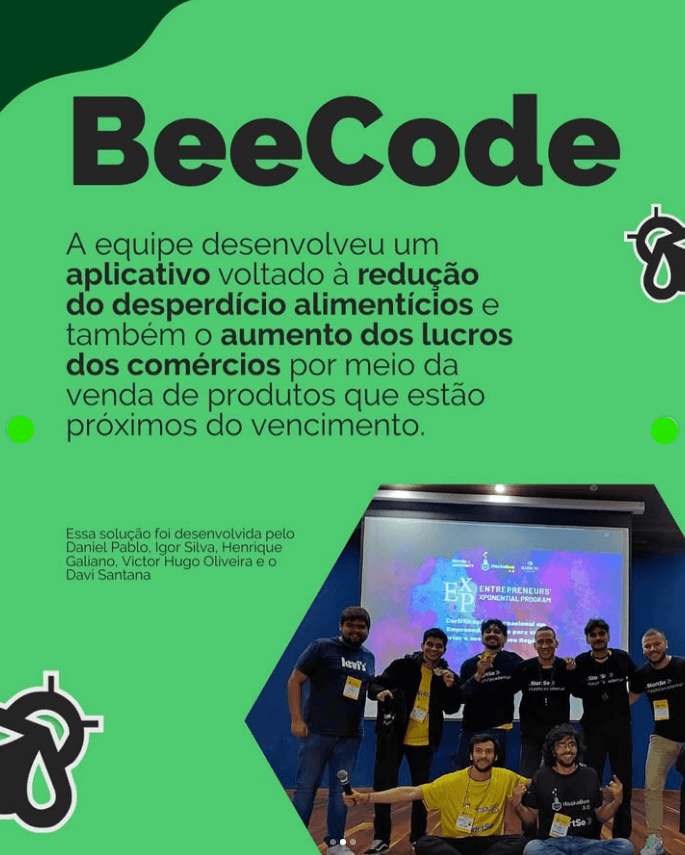 Publicação oficial dos ganhadores do Hackabee 2022 - Equipe BeeCode